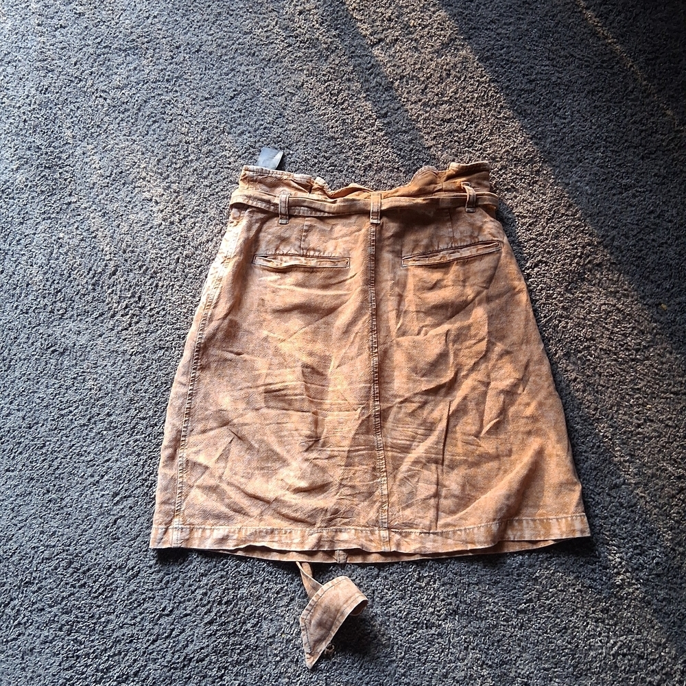 Anthropologie Brown Pencil Skirt with Belt - Picture 4 of 6